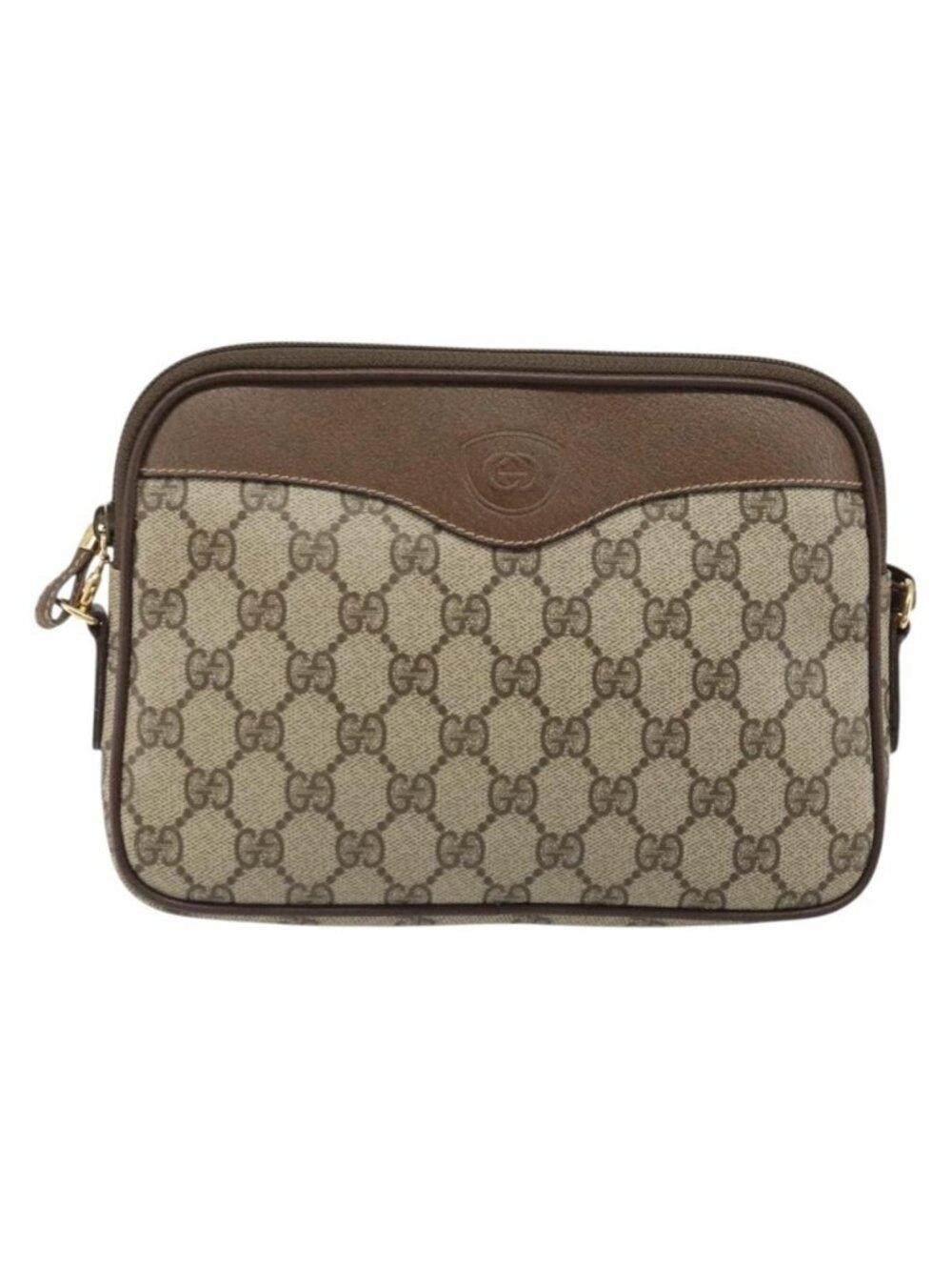Authentic GUCCI GG Supreme Shoulder Bag PVC Beige Gold - Picture 5 of 16